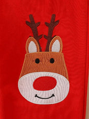 Children's Christmas Dog & Reindeer Round Neck Outfit Set 