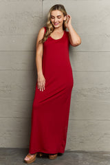 Plus Size Scoop Neck Maxi Tank Dress 