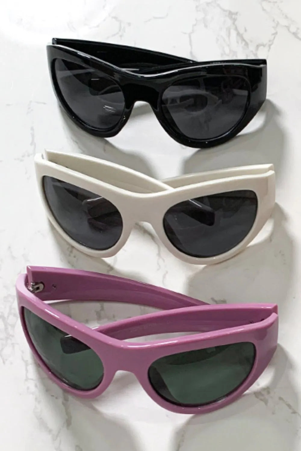 Polycarbonate Frame Cat-Eye Sunglasses 