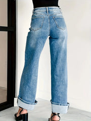 High-Waisted Wide Leg Jeans 