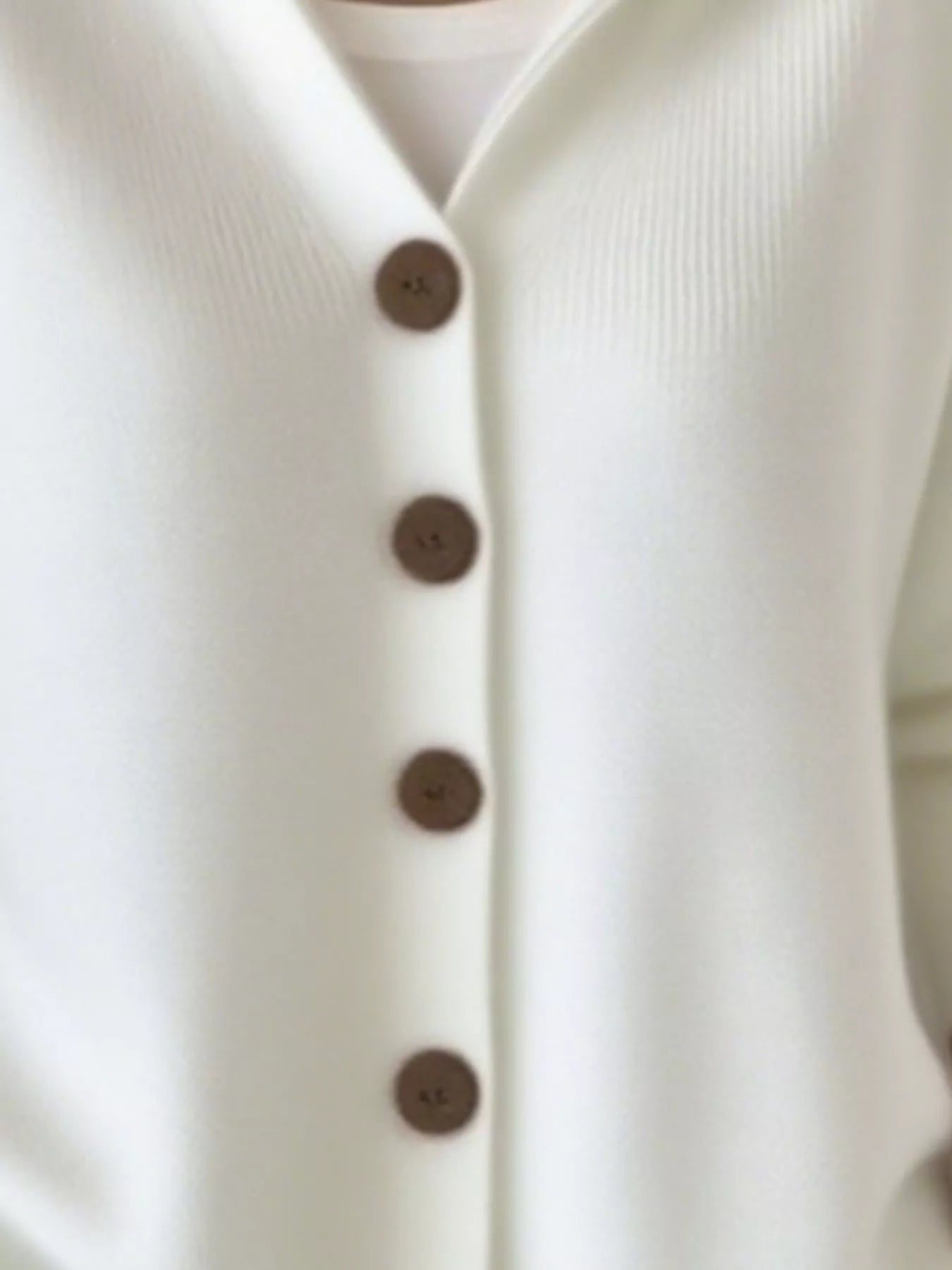 Full Size Button Up Long Sleeve Cardigan Plus Size 