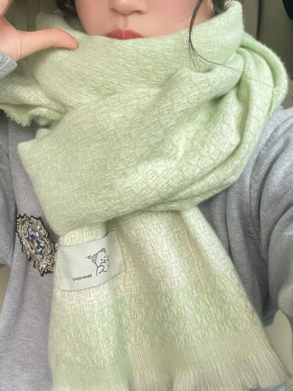 Raw Hem Scarf 