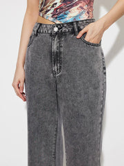 High Waist Bootcut Jeans with Pockets 