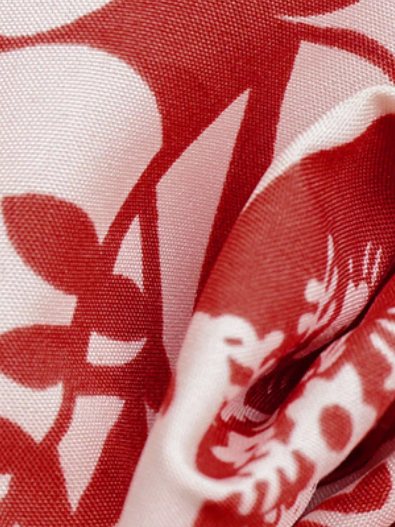 Printed Square Neck Long Sleeve Dress 