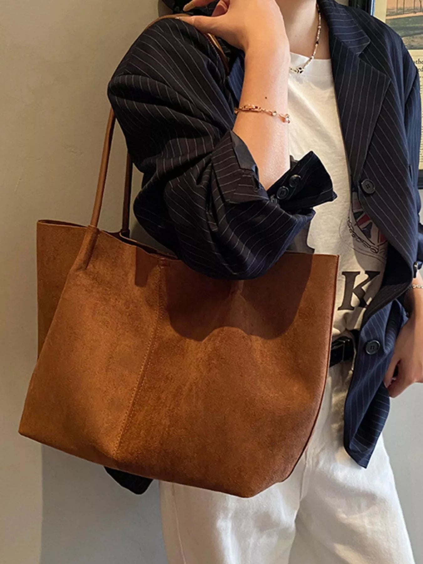 Solid Color Tote Bag 