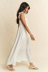 Davi & Dani Smocked Sleeveless Maxi Cami Dress 