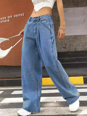 Wide Leg Jeans with Pockets 