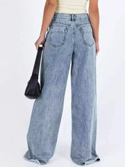 Wide Leg Jeans with Pockets 