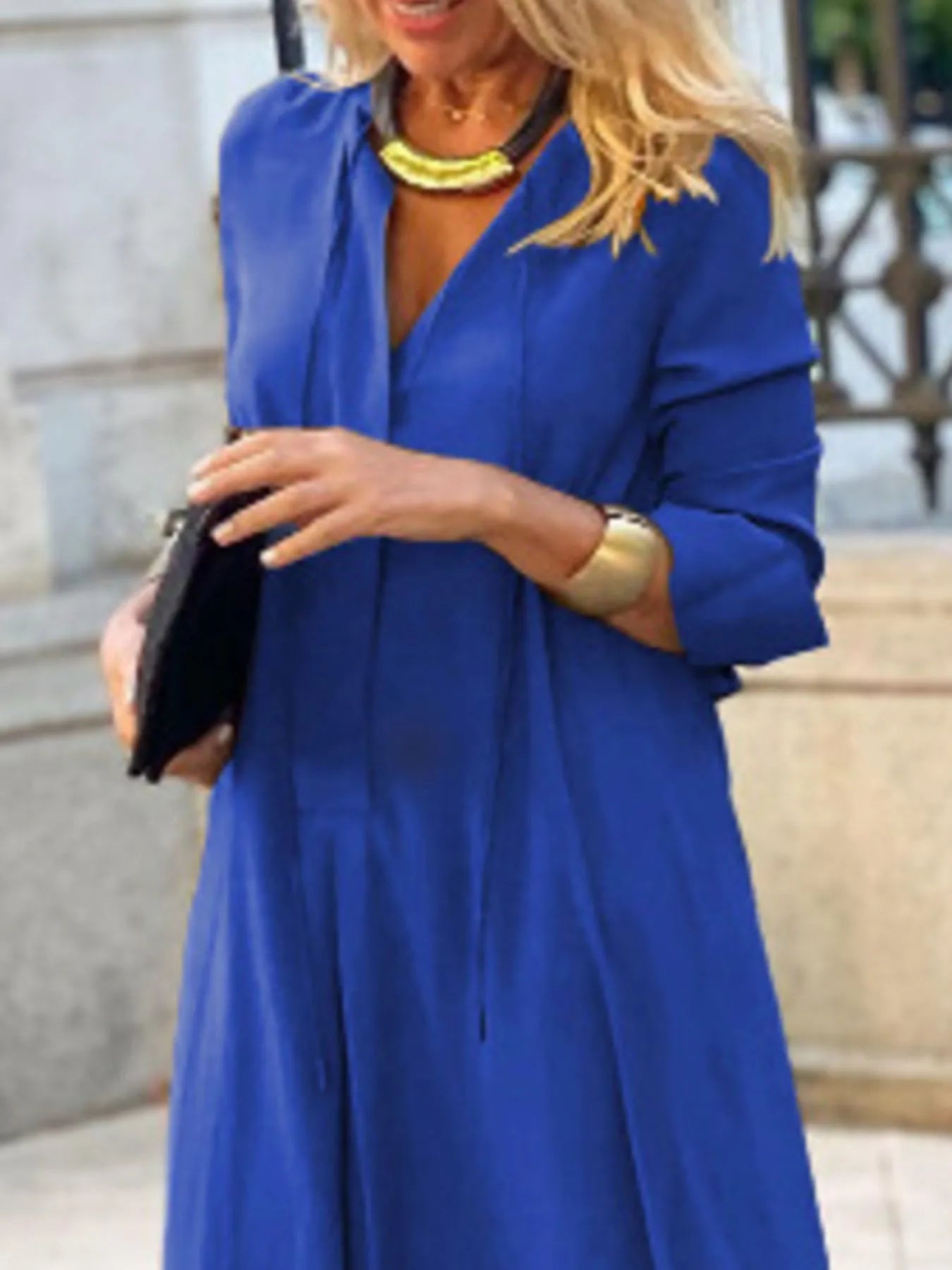 Full Size Solid Color Maxi Shirt Dress Plus Size 