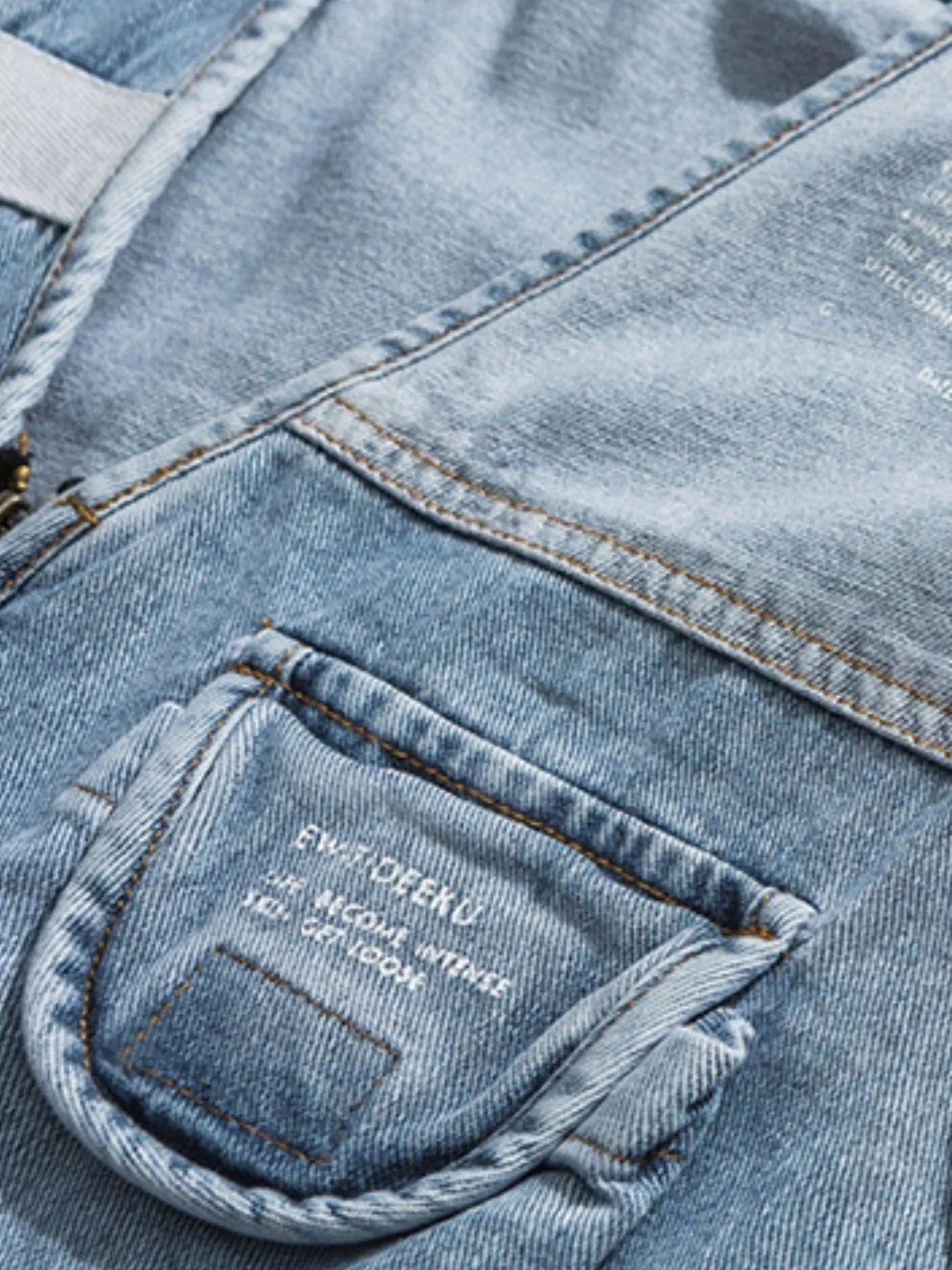 Multi-Pocket V-Neck Denim Vest 