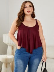 Plus Size Double-Strap Scoop Neck Cami 