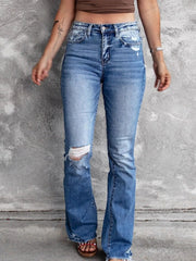 Distressed Flare Jeans 
