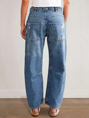 Distressed Jeans with Pockets 