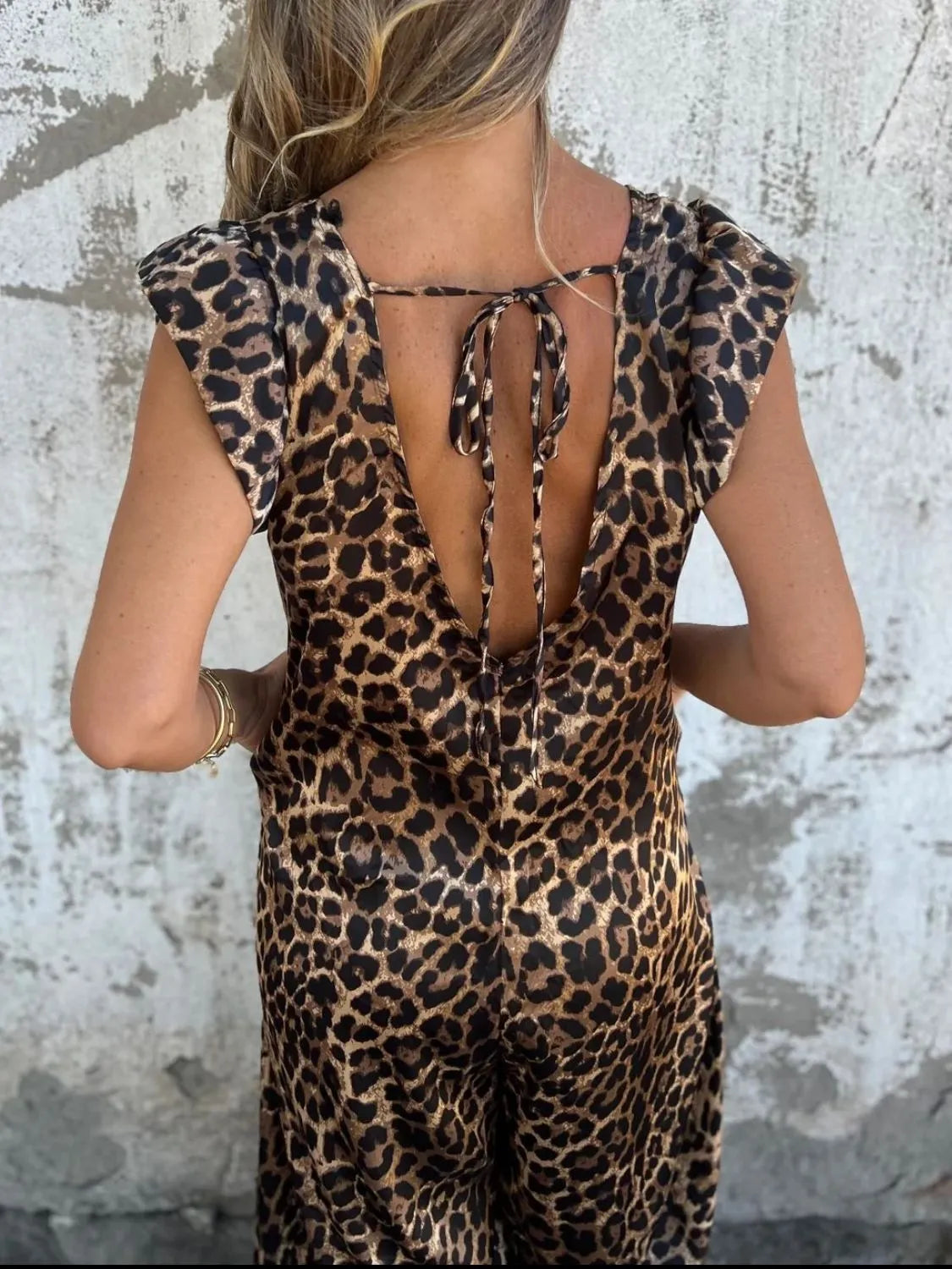 Full Size V-Neck Cap Sleeve Wide Leg Jumpsuit Plus Size 
