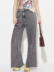 High Waist Bootcut Jeans with Pockets 