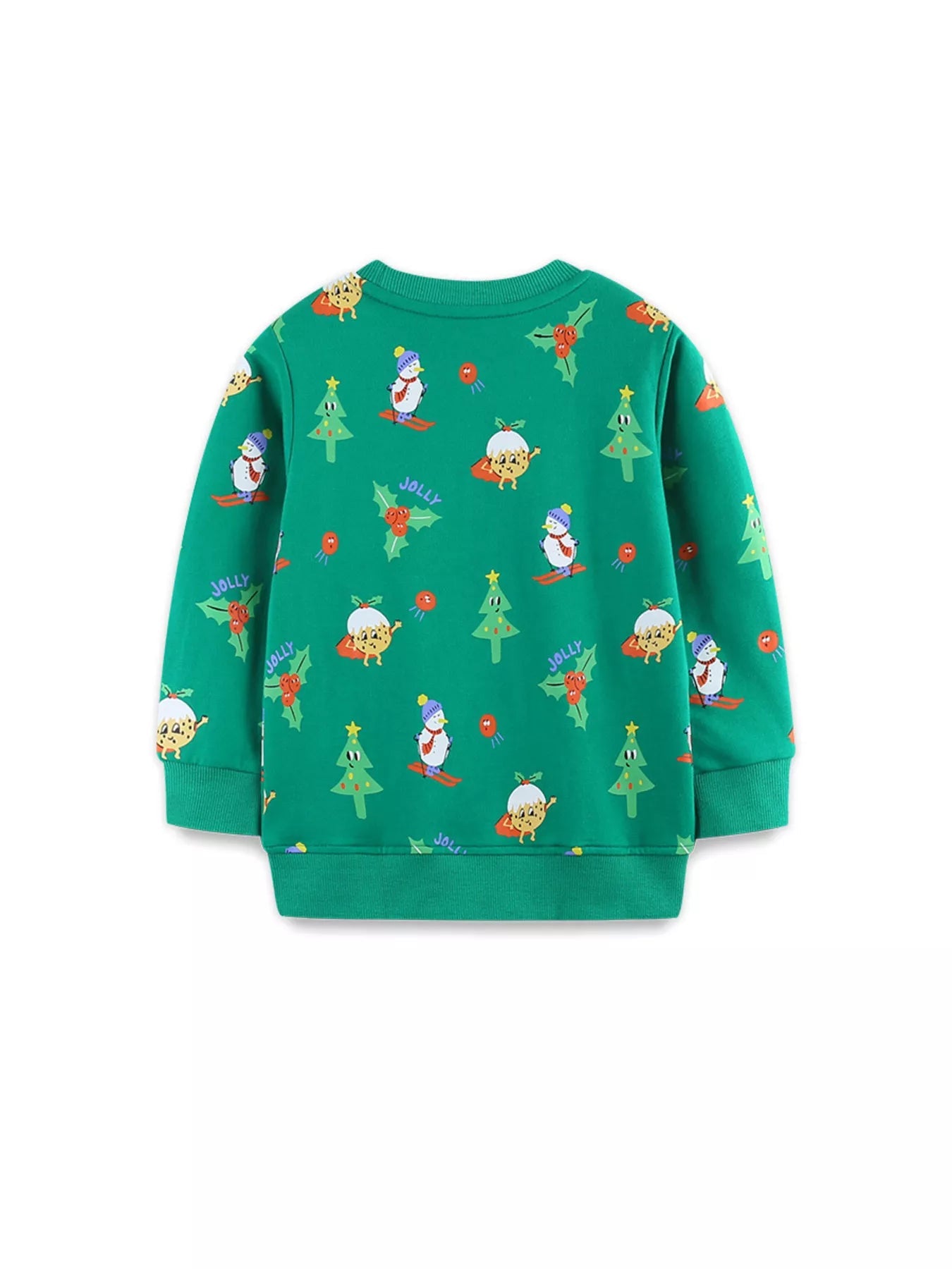 Children's Christmas Print Round Neck Sweatshirt 