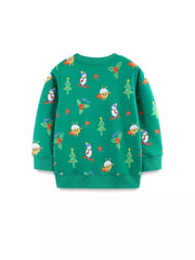 Children's Christmas Print Round Neck Sweatshirt 