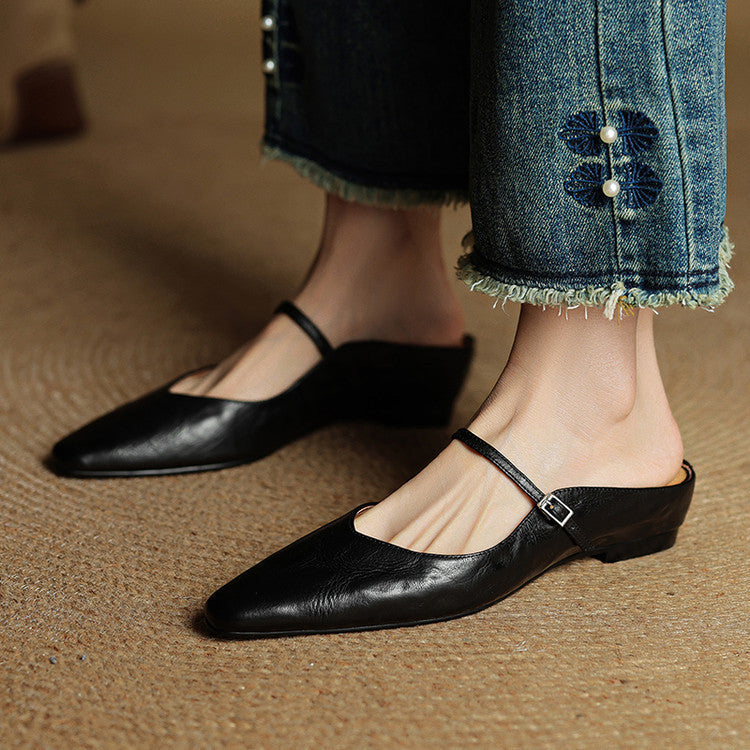 Bella Women's Mules | Genuine Leather, Comfortable Design 