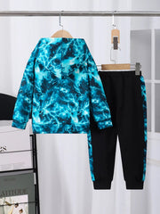 Children's King Letter Lightning Hoodie & Pants Set 