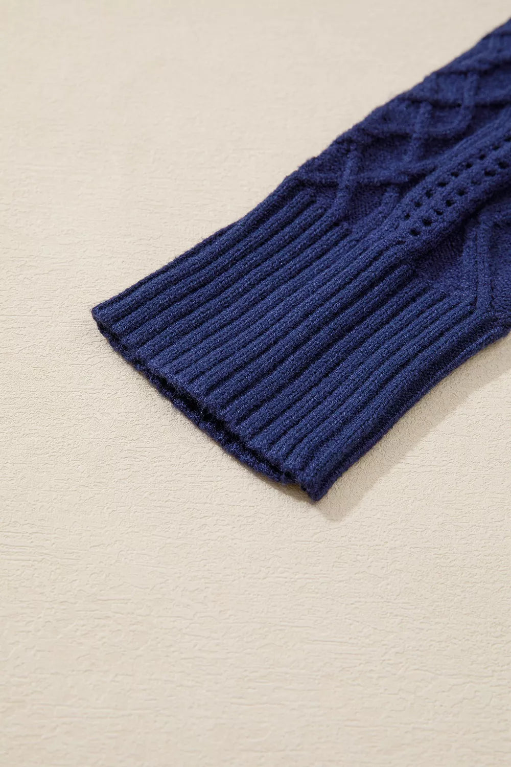 Classic Texture Knit Long Sleeve Sweater 