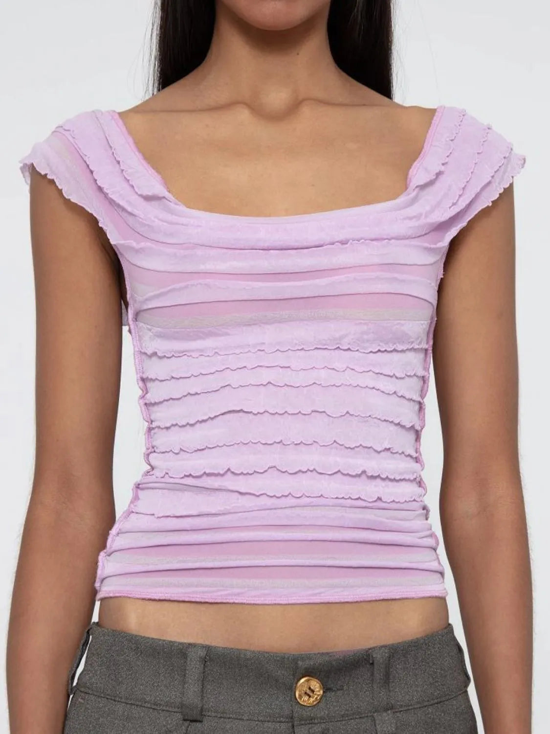 Ruched Solid Tank 