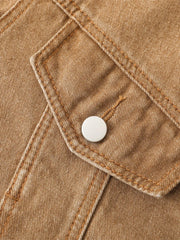 Button Up Long Sleeve Denim Jacket 