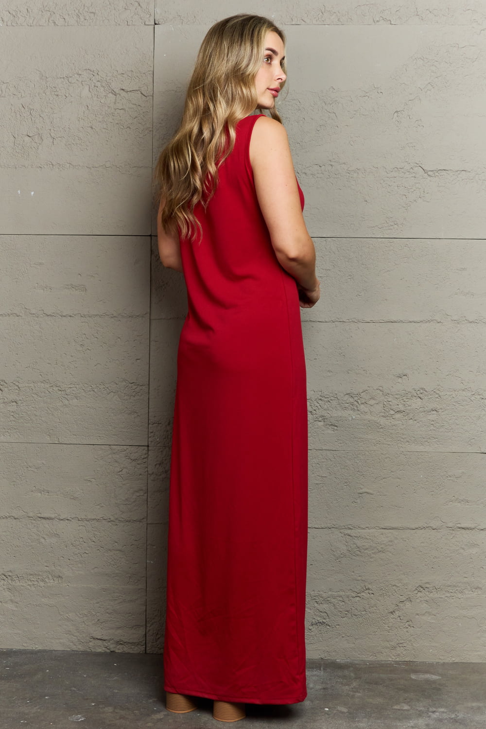 Plus Size Scoop Neck Maxi Tank Dress 