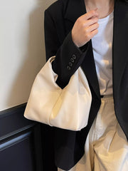 Knot Handle Leather Handbag 