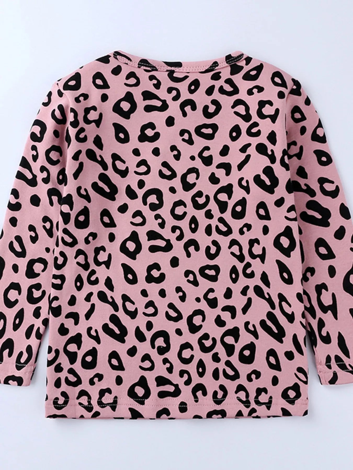 Children's Leopard Print Long Sleeve Top and Pants Set 