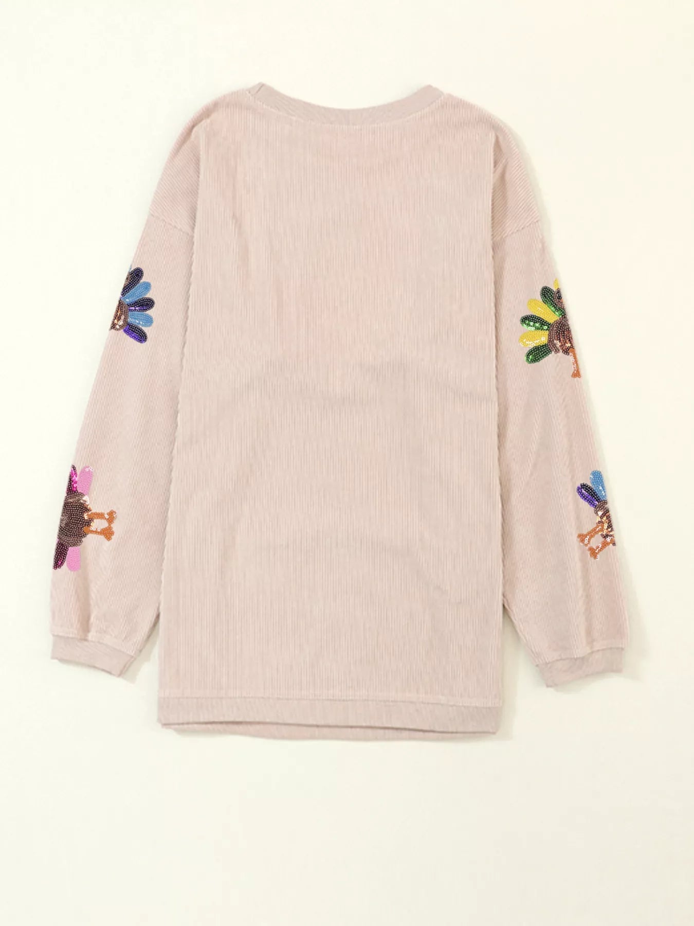 Full Size Turkey Graphic Corded Baggy Sweatshirt Plus Size 