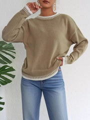Relaxed Fit Long Sleeve Sweater 