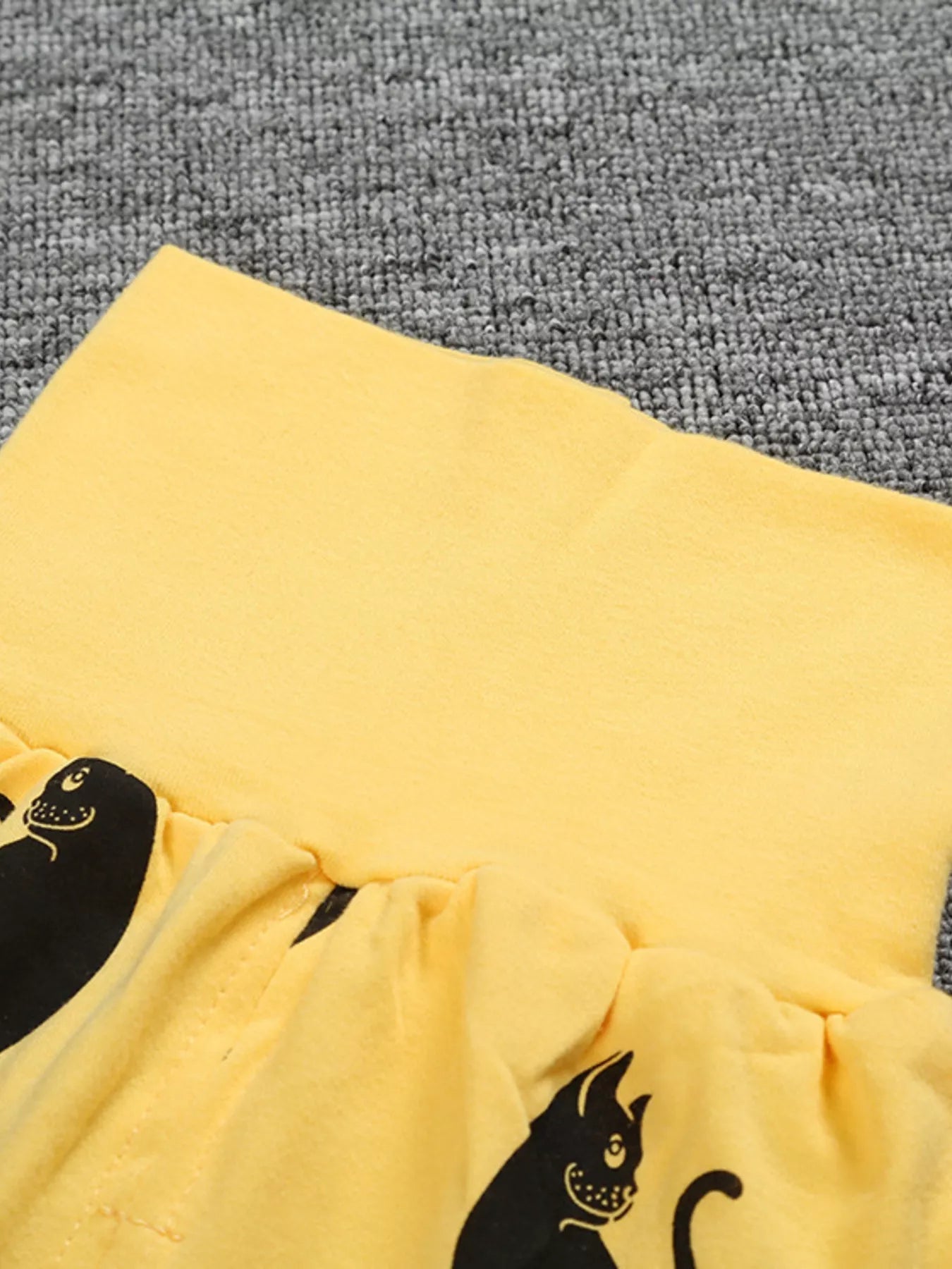 Children's Cute Cat Print Long Sleeve Top and Pants Set 