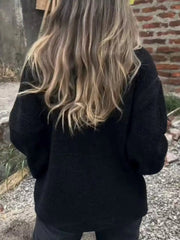 Full Size Button Up Long Sleeve Fleece Jacket Plus Size 