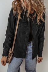 Button Up Long Sleeve Denim Jacket 