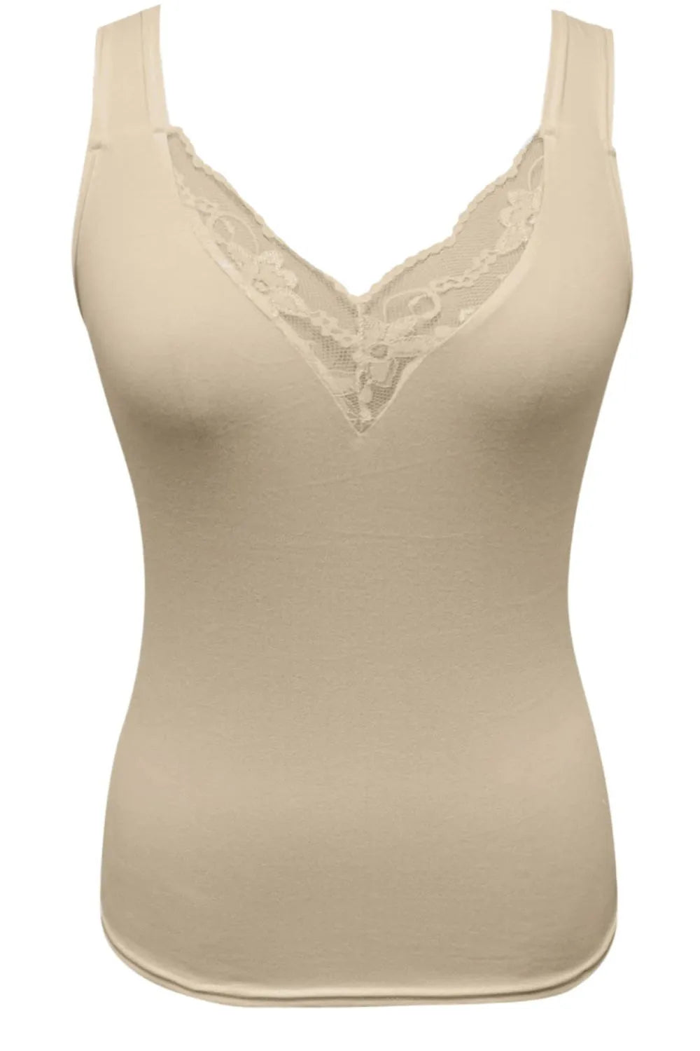 Full Size Lace Detail V-Neck Tank Plus Size 