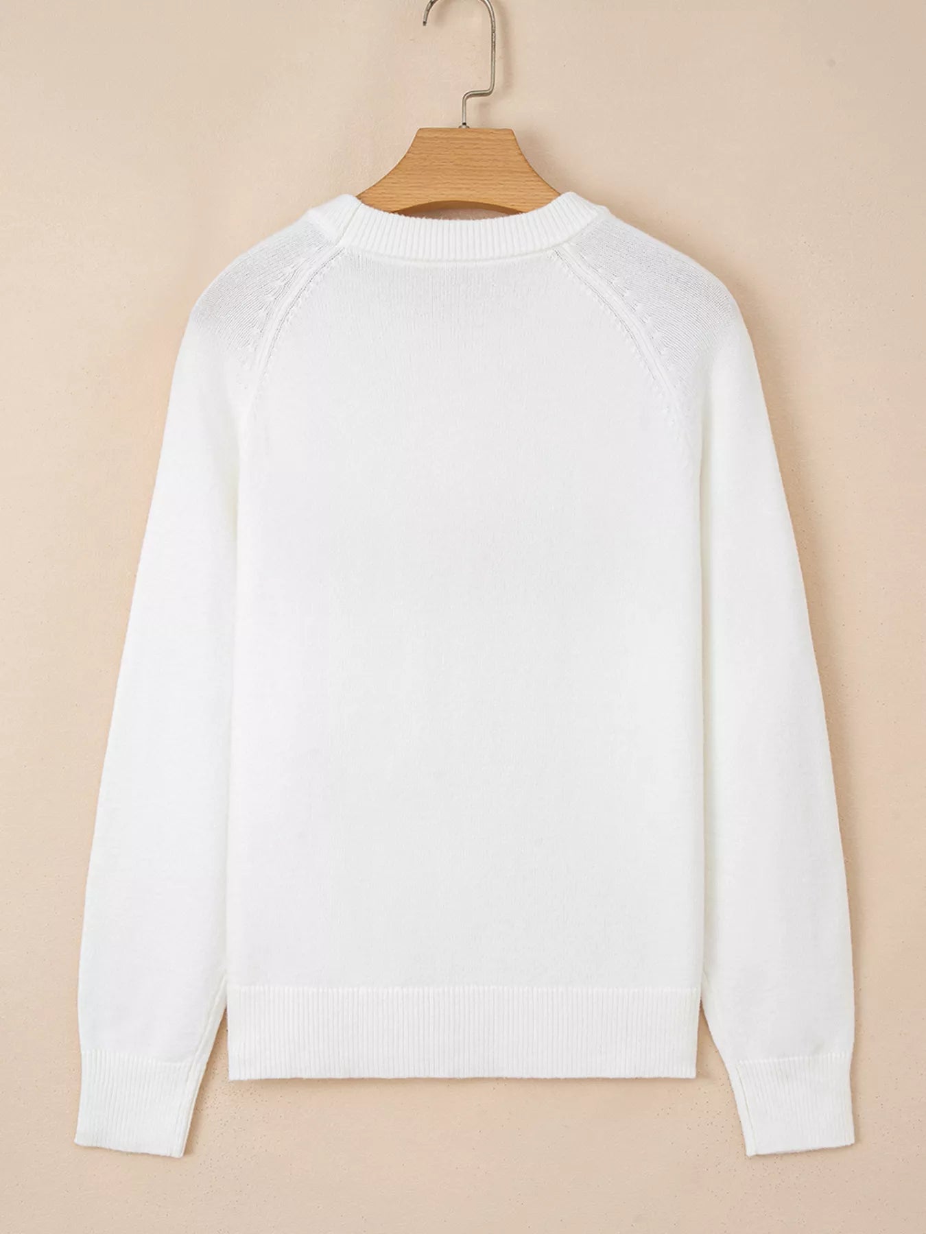 MERRY Letter Pattern Christmas Raglan Sleeve Sweater 