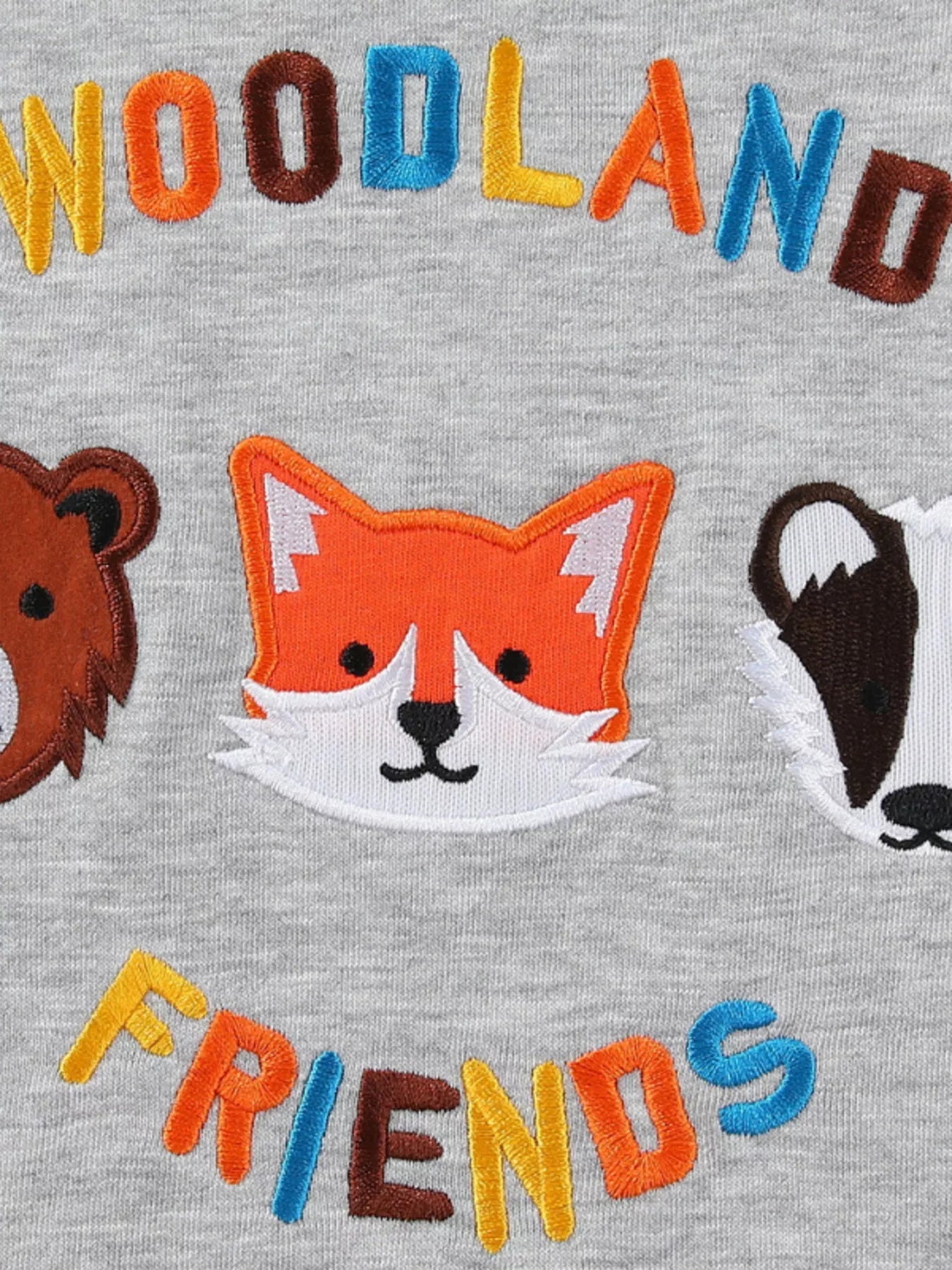 Children's Woodland Friends Embroidered Crewneck Sweatshirt 