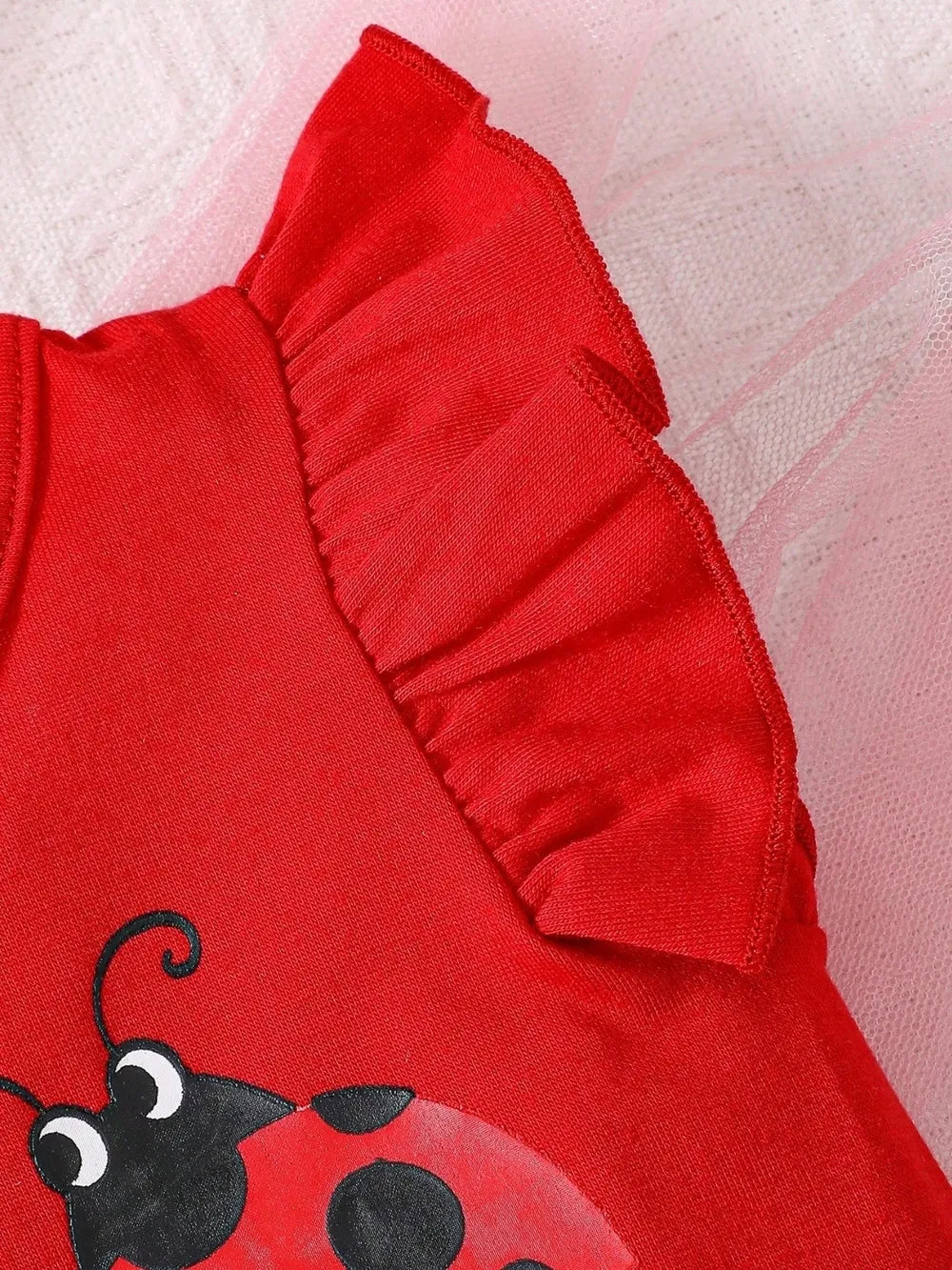 Children's Headband, Round Neck Ruffle Sleeve Top and Pants Set 