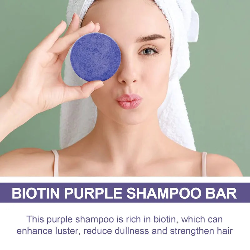Biotin Purple Shampoo Bar: Restore Shine, Strength, and Vibrance 