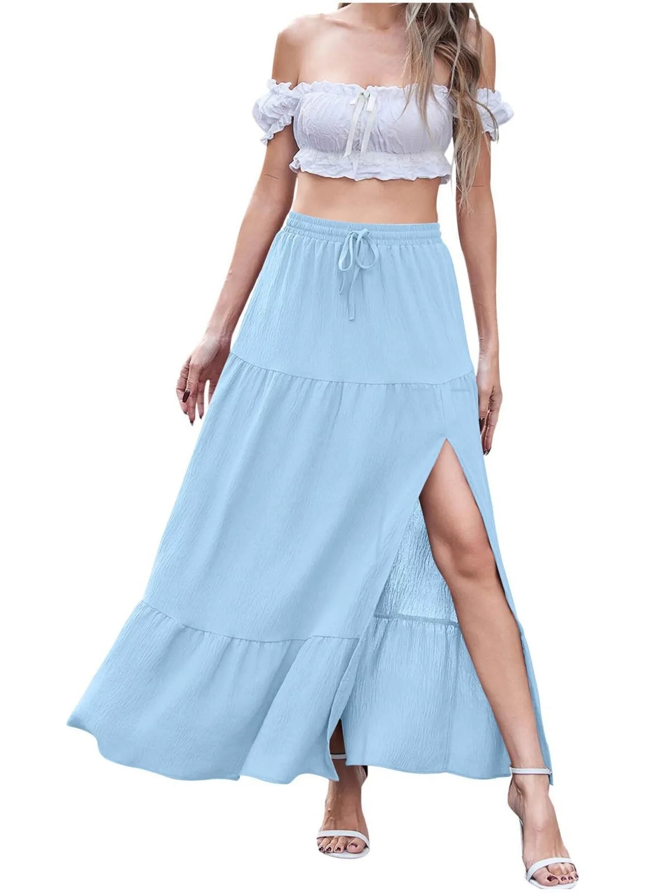 Full Size Slit Maxi Skirt Plus Size 