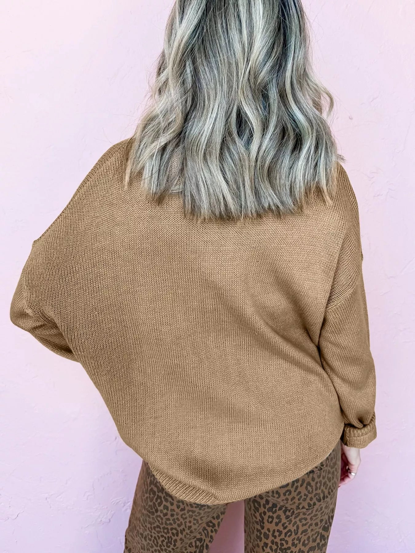 Merry Colorful Dot Detail Christmas Dolman Sweater 