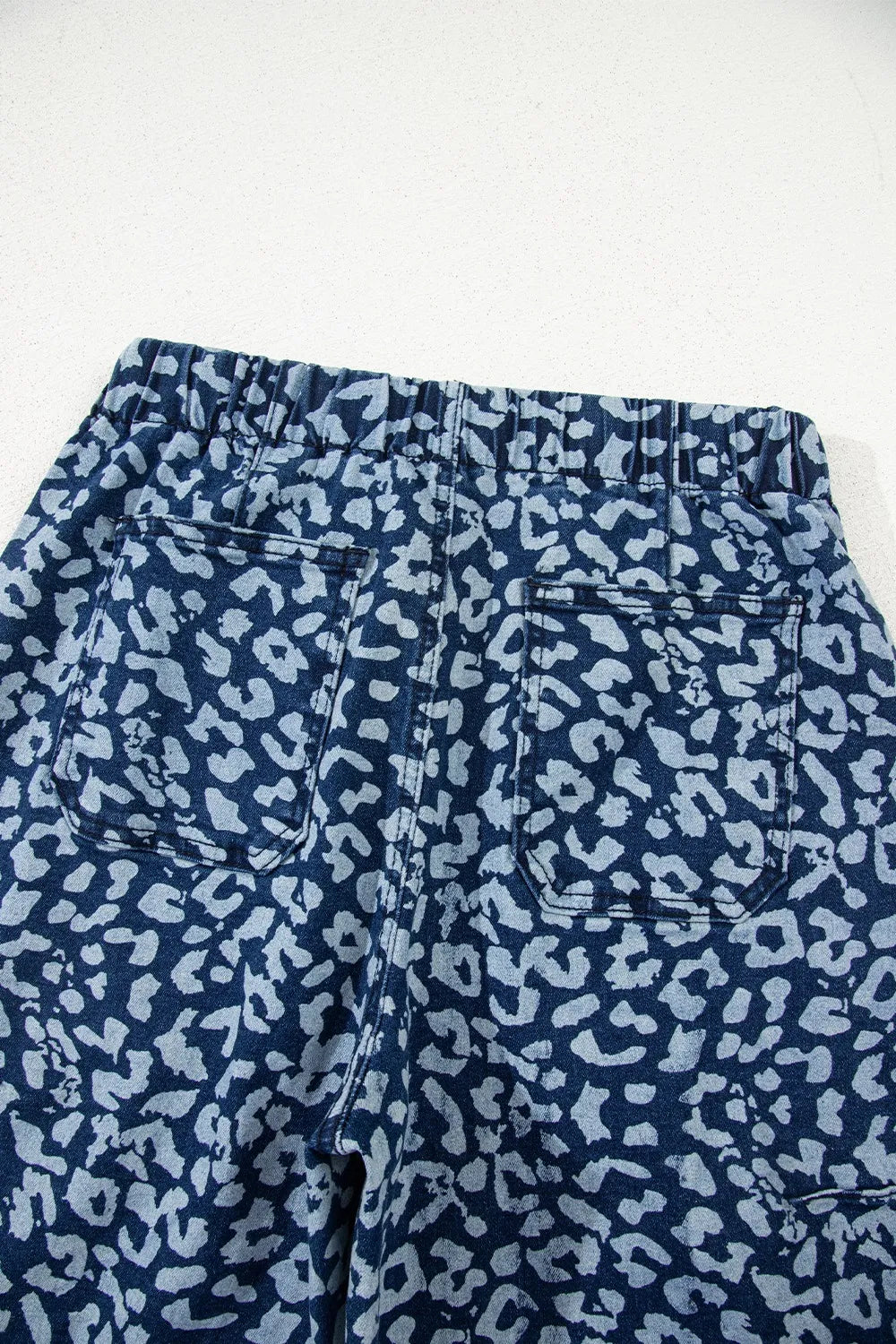 Leopard Print Wide Leg Jeans 