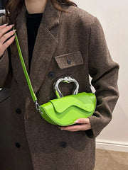 Half-Moon Crossbody Bag with Handle 