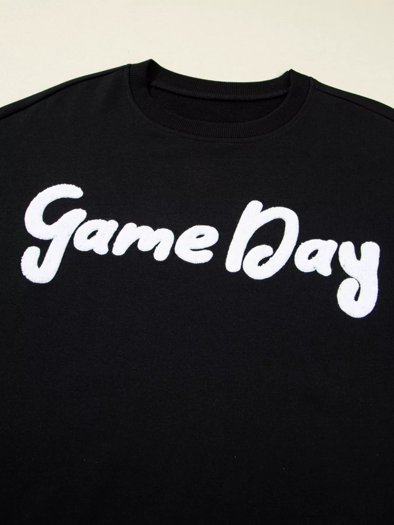 Chenille Game Day Drop Shoulder Sweatshirt 