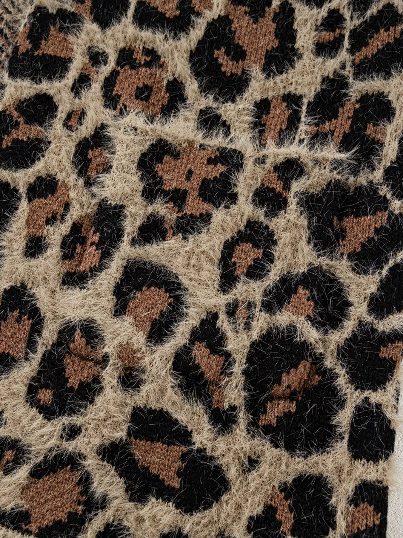 Leopard Open Casual Cardigan 