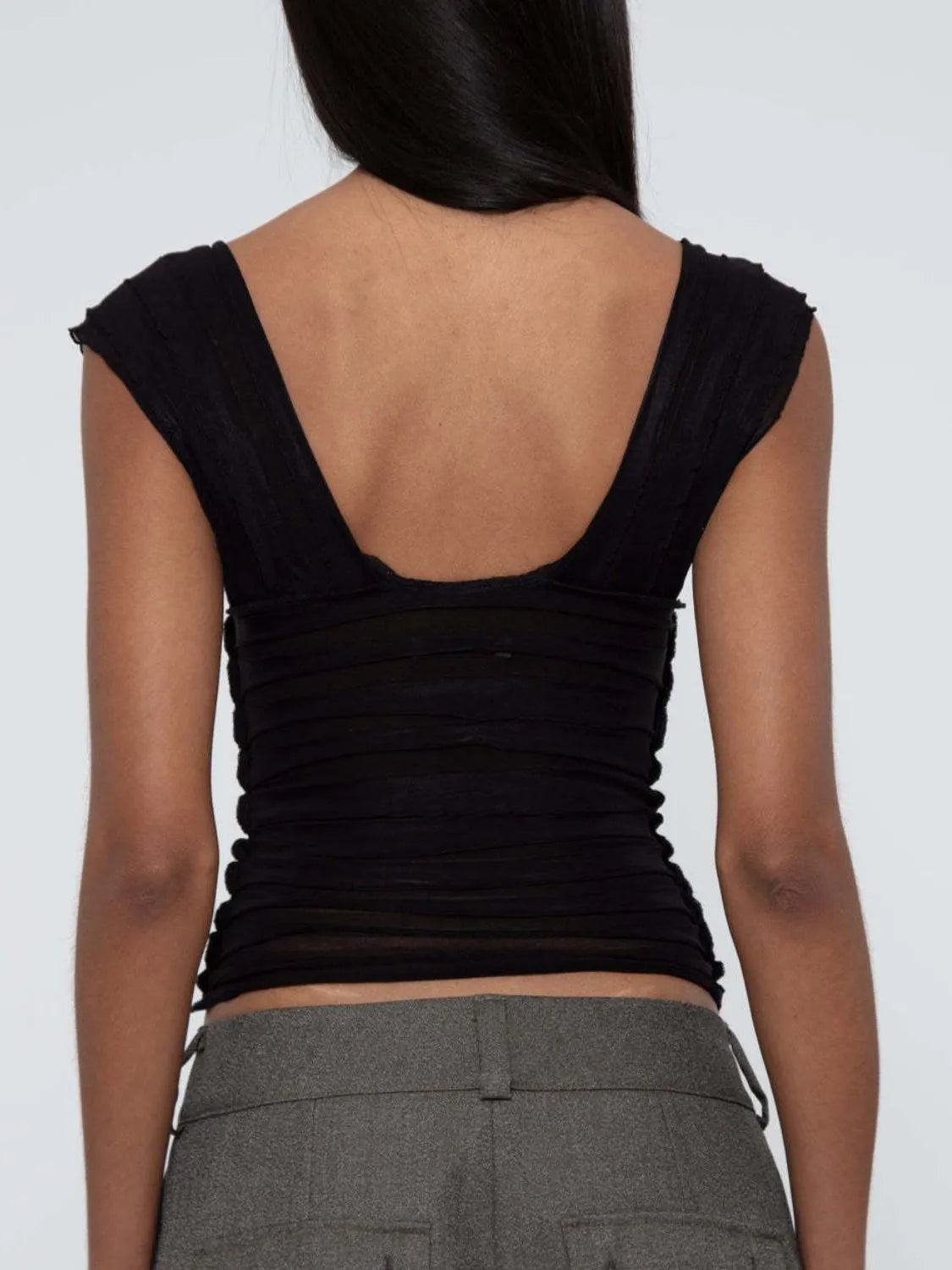 Ruched Solid Tank 