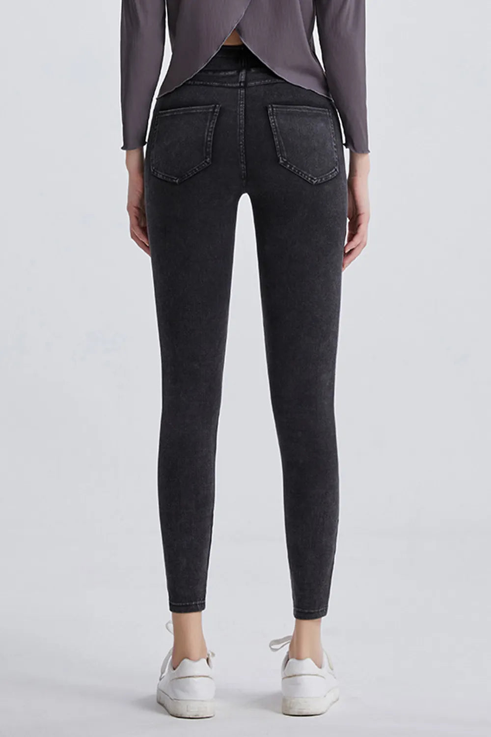 High Waist Cropped Jeans 