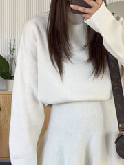 Round Neck Long Sleeve Mini Sweater Dress 