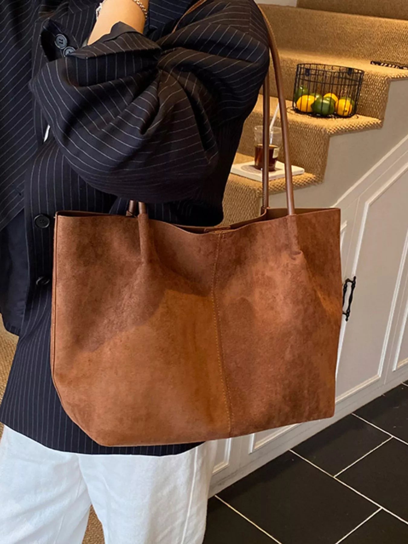 Solid Color Tote Bag 