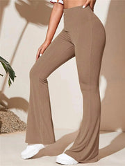Full Size High-Waist Flare Active Pants Plus Size 